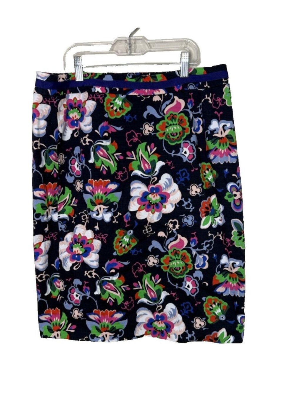 Boden Skirt Rainbow Floral Flowers Pencil Straight Artsy Dopamine
